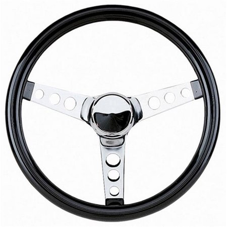 GARANT Grant 502 13.5 in. Chrome & Vinyl Classic Cruisin Steering Wheel - Black GRT502